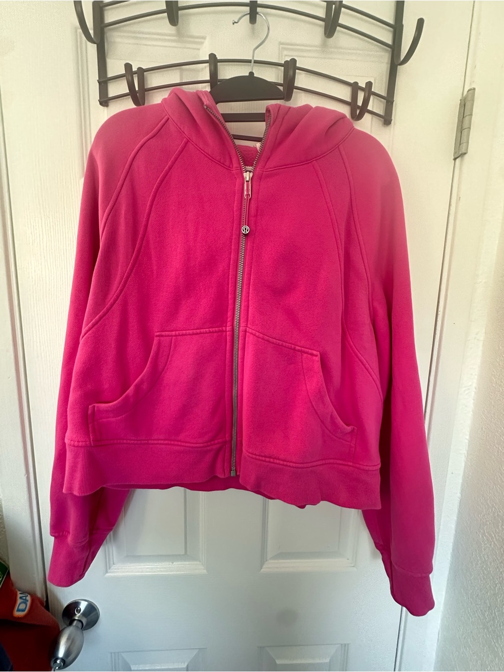 Lululemon Full zip Hoodie Bright Pink M/L GUC